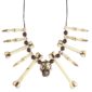 ACCESSOIRES DE FETE-COLLIER-COLLIER CRANE OS-COLLIER DES CAVERNES-ACCESSOIRES HOMMES DES CAVERNES-PREHISTOIRE