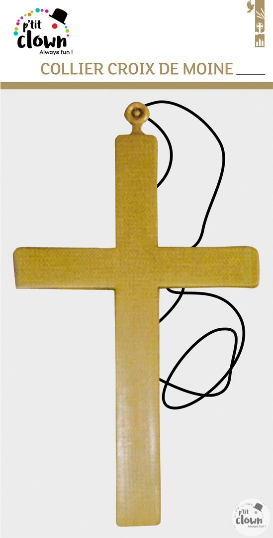 ACCESSOIRES DE FETE-COLLIER-COLLIER DE MOINE-CROIX-COLLIER CROIX DE MOINE-PRETRE-RELIGIEUX