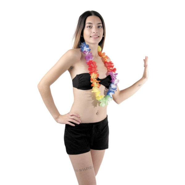 ACCESSOIRES DE FETE-COLLIER-COLLIER HAWAI-ACCESSOIRES TROPICAL-COLLIER HAWAI RAINBOW