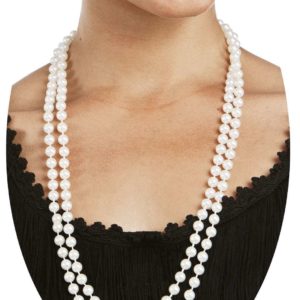 ACCESSOIRES DE FETE-COLLIER PERLES-COLLIER-COLLIER PERLES BLANCHES-ANNEES 20