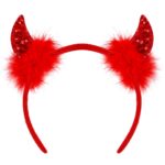 ACCESSOIRES DE FETE-CORNES DE DIABLE-CORNES DE DEMON-SERRE TETE DIABLE-SERRE TETE DEMON ROUGE