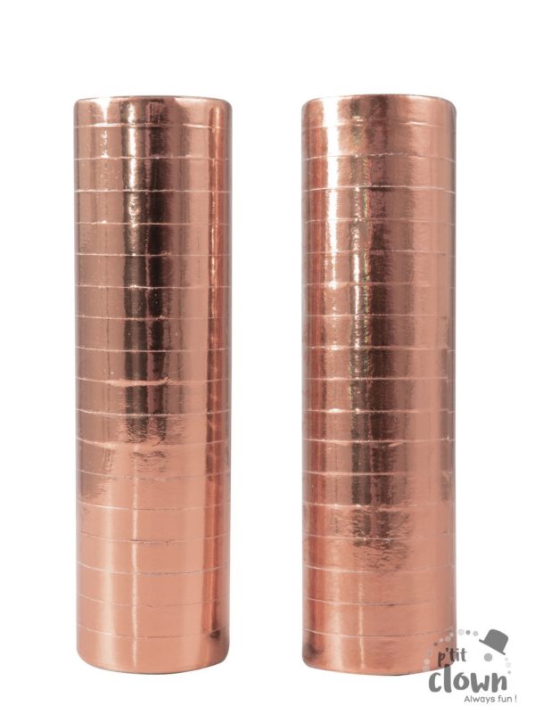 ACCESSOIRES DE FETE-COTILLONS-SERPENTINS-SERPENTINS ROSE GOLD-ROULEAUX SERPENTIN