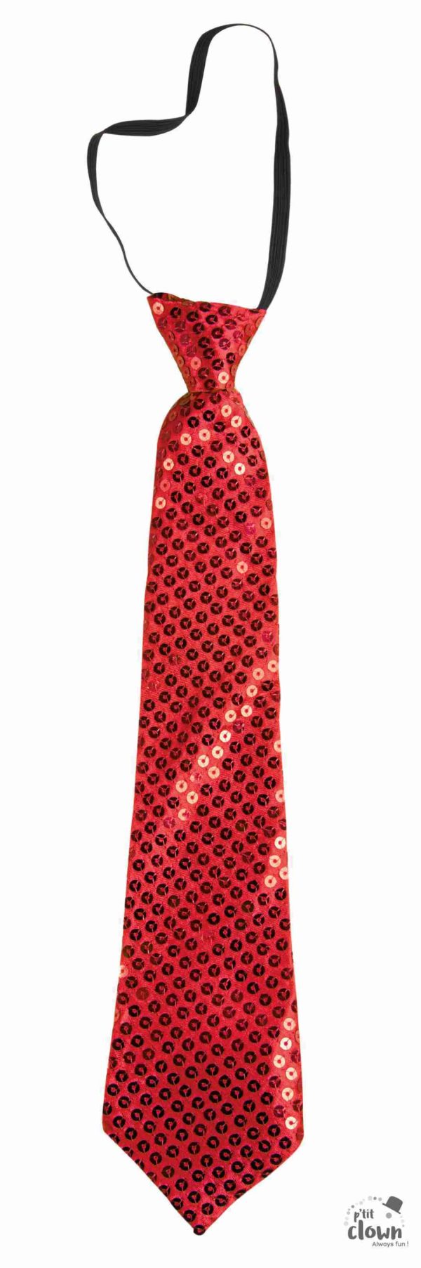 ACCESSOIRES DE FETE-CRAVATE-CRAVATE A SEQUINS-CRAVATE ROUGE-DISCO-ACCESSOIRES DISCO