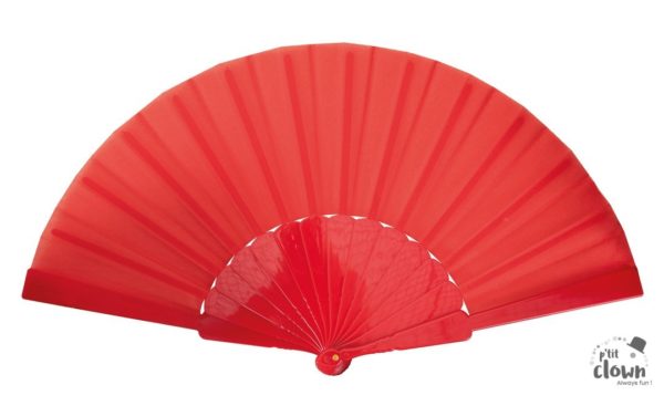 ACCESSOIRES DE FETE-EVENTAIL ROUGE-EVENTAIL