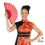ACCESSOIRES DE FETE-EVENTAIL ROUGE-EVENTAIL