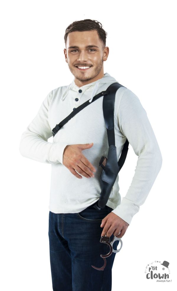 ACCESSOIRES DE FETE-HOLSTER D EPAULE-POLICIER-HOLSTER