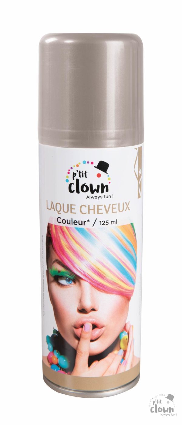 ACCESSOIRES DE FETE-LAQUE CHEVEUX-SPRAY CHEVEUX ARGENT