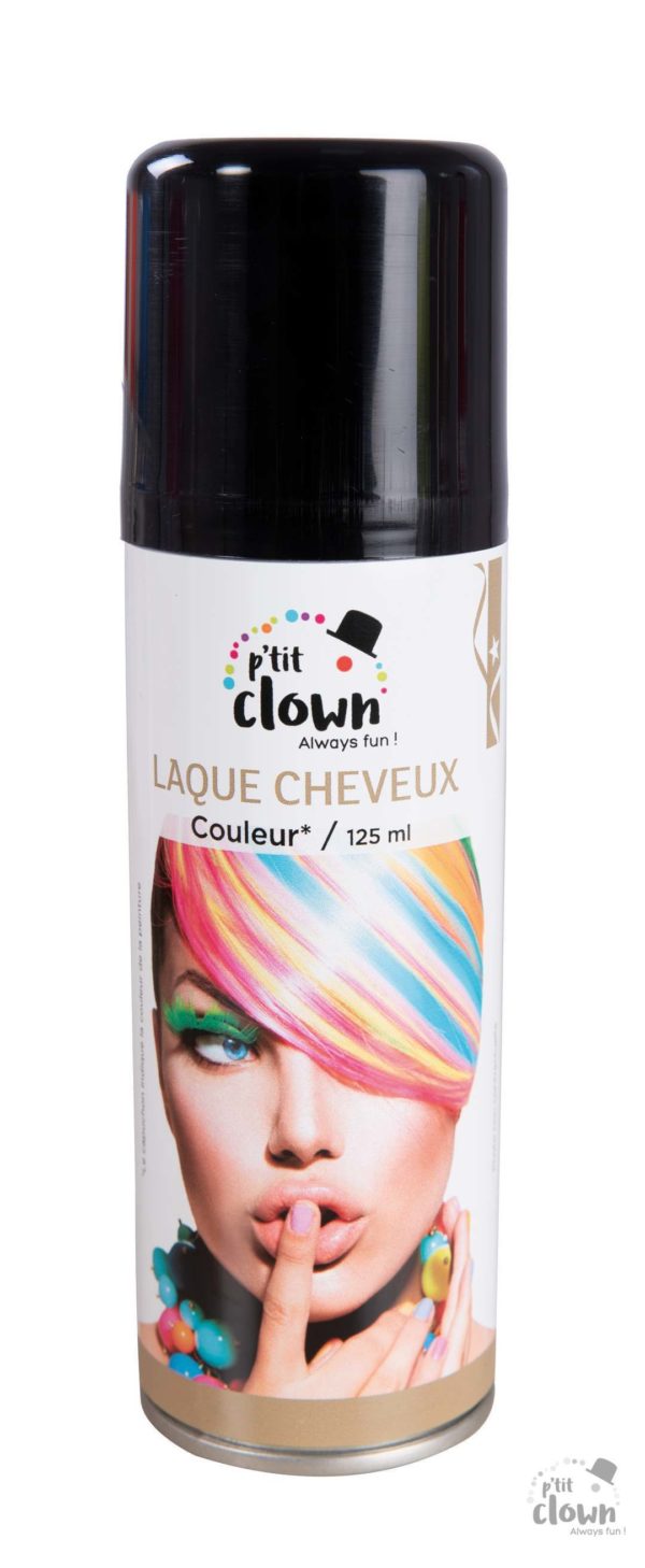 ACCESSOIRES DE FETE-LAQUE CHEVEUX-SPRAY CHEVEUX NOIR