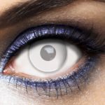 ACCESSOIRES DE FETE-LENTILLES-LENTILLES BLANCHE-PUPILLES BLANCHE-IRIS BLANCHE