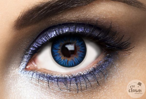 ACCESSOIRES DE FETE-LENTILLES-LENTILLES IRIS BLEUE-MAQUILLAGE-EFFET-LENTILLES BLEUES