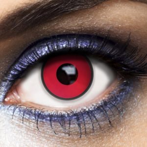 ACCESSOIRES DE FETE-LENTILLES-LENTILLES MANSON ROUGES-MAQUILLAGE-EFFET-LENTILLES MANSON