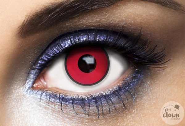 ACCESSOIRES DE FETE-LENTILLES-LENTILLES MANSON ROUGES-MAQUILLAGE-EFFET-LENTILLES MANSON