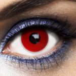 ACCESSOIRES DE FETE-LENTILLES-LENTILLES ROUGES-MAQUILLAGE-EFFET