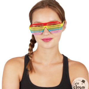 ACCESSOIRES DE FETE-LUNETTES-LUNETTES BARREAUX-LUNETTES ARC EN CIEL-LUNETTES MULTICOLORES