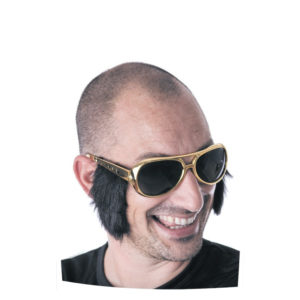 ACCESSOIRES DE FETE-LUNETTES-LUNETTES ROCKER OR-LUNETTES ROCKER AVEC PATTES