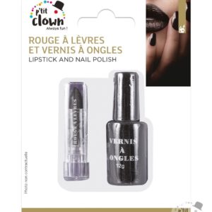 ACCESSOIRES-DE-FETE-MAQUILAGE-VERNIS-A-ONGLE-NOIR-ROUGE-A-LEVRE