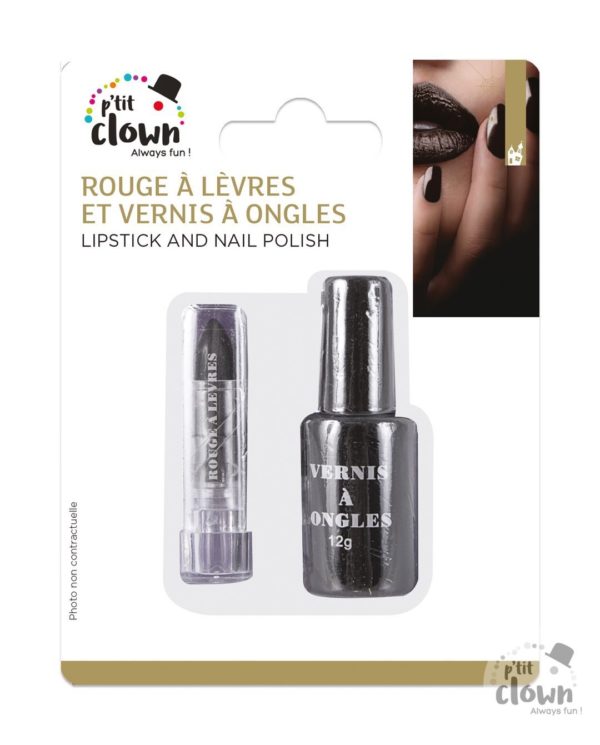 ACCESSOIRES-DE-FETE-MAQUILAGE-VERNIS-A-ONGLE-NOIR-ROUGE-A-LEVRE