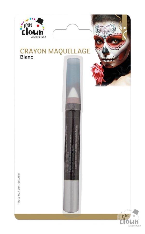 ACCESSOIRES DE FETE-MAQUILLAGE-CRAYON BLANC-CRAYON BLANC CREME-MAQUILLAGE BLANC