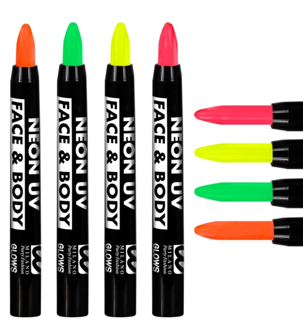 ACCESSOIRES DE FETE-MAQUILLAGE-CRAYON MAQUILLAGE-CRAYON FLUO-CRAYON MAQUILAGE FLUO-CRAYON MAQUILLAGE FLUO UV