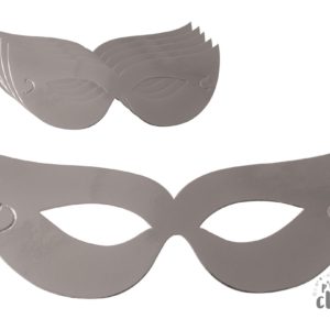 ACCESSOIRES DE FETE-MASQUE LOUPS-MASQUE EN CARTONS-LOUPS EN CARTON ARGENTE