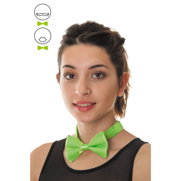 ACCESSOIRES DE FETE-NOEUD PAPILLON VERT FLUO