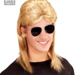 ACCESSOIRES DE FETE-PERRUQUE-PERRUQUE MULET-COUPE MULET-ANNEES 80-COUPE MULET BLOND