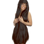 ACCESSOIRES DE FETE-PERRUQUES-PERRUQUE EXTRA LONGUE NOIRE