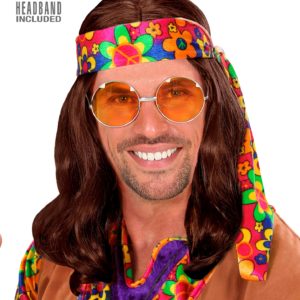ACCESSOIRES-DE-FETE-PERRUQUES-PERRUQUE-HIPPIE-HOMME BRUNE