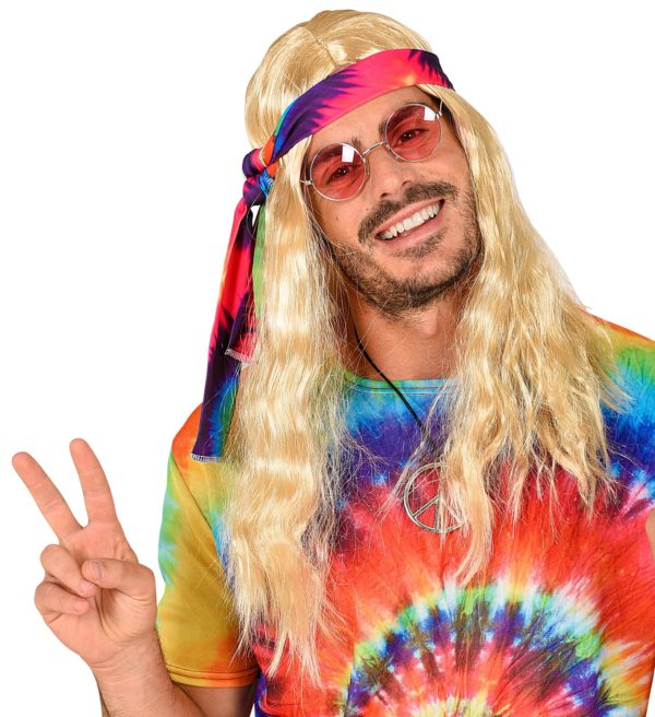 ACCESSOIRES DE FETE-PERRUQUES-PERRUQUE HIPPIE-PERRUQUE BLONDE-PERRUQUE HIPPIE BLONDE-PERRUQUE HOMME-PERRUQUE FEMME