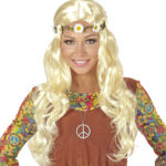 ACCESSOIRES DE FETE-PERRUQUES-PERRUQUE HIPPIE-PERRUQUE HIPPIE BLONDE FEMME