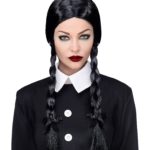 ACCESSOIRES DE FETE-PERRUQUES-PERRUQUE MERCREDI-PERRUQUE ADDAMS-PERRUQUE FILLE SOMBRE