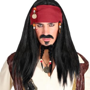 ACCESSOIRES DE FETE-PERRUQUES-PERRUQUE PIRATE DES CARAIBES