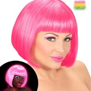 ACCESSOIRES DE FETE-PERRUQUES-PERRUQUE ROSE FLUO
