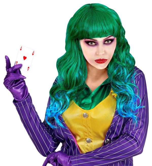 ACCESSOIRES DE FETE-PERRUQUES-PERRUQUES CLOWN MALEFIQUE FEMME-PERRUQUE JOKER FEMME