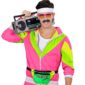 ACCESSOIRES DE FETE-SAC BANANE FLUO-SAC BANANE RETRO-SAC RETRO-BANANE FLUO-ANNEES 80