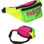 ACCESSOIRES DE FETE-SAC BANANE FLUO-SAC BANANE RETRO-SAC RETRO-BANANE FLUO-ANNEES 80