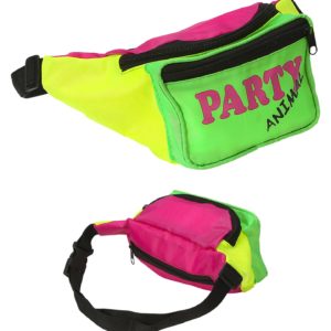 ACCESSOIRES DE FETE-SAC BANANE FLUO-SAC BANANE RETRO-SAC RETRO-BANANE FLUO-ANNEES 80