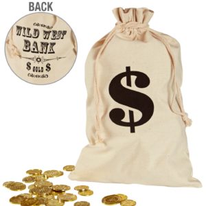 ACCESSOIRES DE FETE-SAC BILLETS DE BANQUE-ACCESSOIRES COWBOY