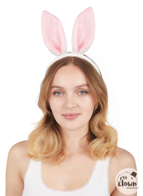 ACCESSOIRES DE FETE-SERRE TETE LAPIN ROSE-ACCESSOIRES ANIMAUX-LAPIN ROSE