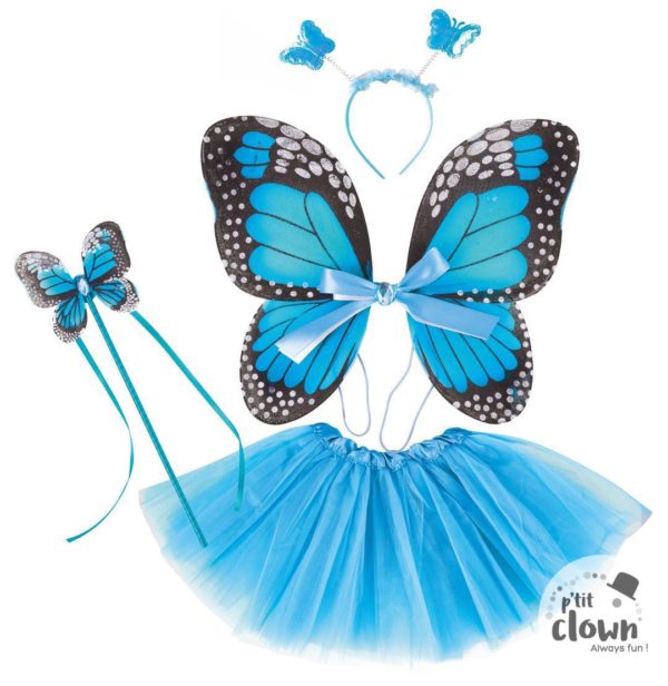 ACCESSOIRES DE FETE-SET PAPILLON-PAPILLON BLEU-SETPAPILLON BLEU ENFANT