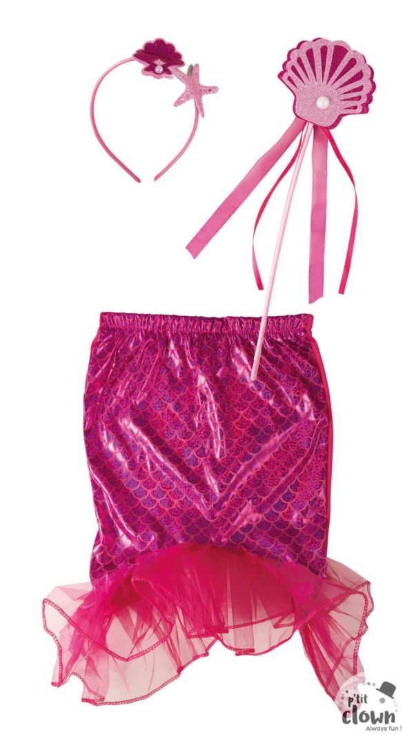 ACCESSOIRES DE FETE-SET SIRENE-SET SIRENE ROSE-SIRENE-SIRENE ENFANT