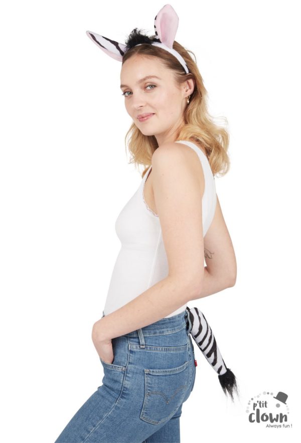 ACCESSOIRES DE FETE-SET ZEBRE -ACCESSOIRES ANIMAUX-ZEBRE