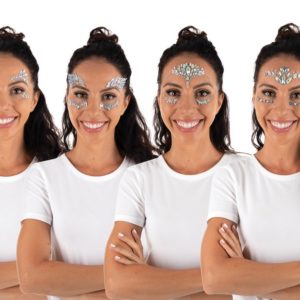 ACCESSOIRES DE FETE-STRASS VISAGE-MAQUILLAGE-FESTIVAL-PAILETTES