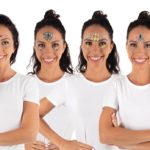 ACCESSOIRES DE FETE-STRASS VISAGE-MAQUILLAGE-FESTIVAL-PAILETTES