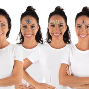 ACCESSOIRES DE FETE-STRASS VISAGE-MAQUILLAGE-FESTIVAL-PAILETTES