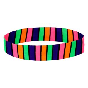 ACCESSOIRES DE FTE-BANDEAU-BANDEAU FLUO-BANDEAU MULTICOLORE-BANDEAU DISCO-ANNEES 80-FLUO