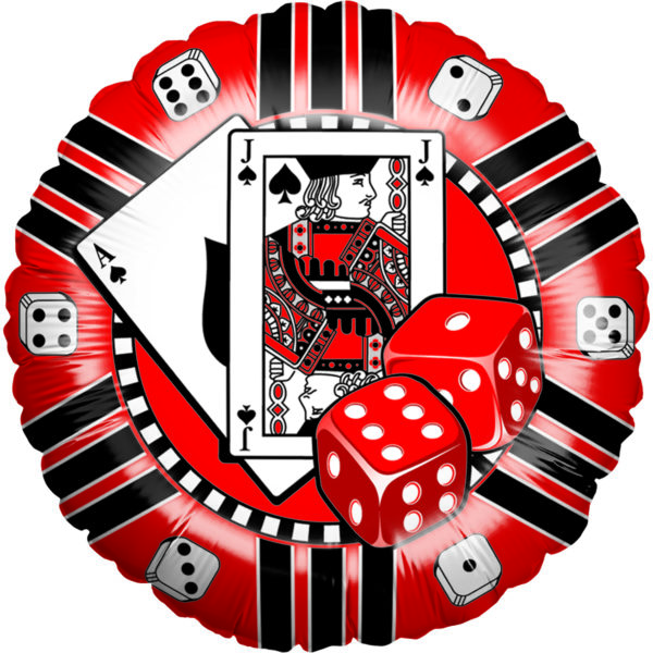 Anniversaire adulte, casino, ballons alu
