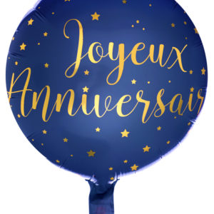 Anniversaire adulte, thème couleur, bleu, ballon alu