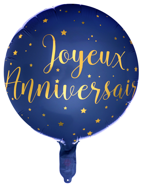 Anniversaire adulte, thème couleur, bleu, ballon alu