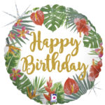 Anniversaire adulte, tropical, ballon alu, tropical